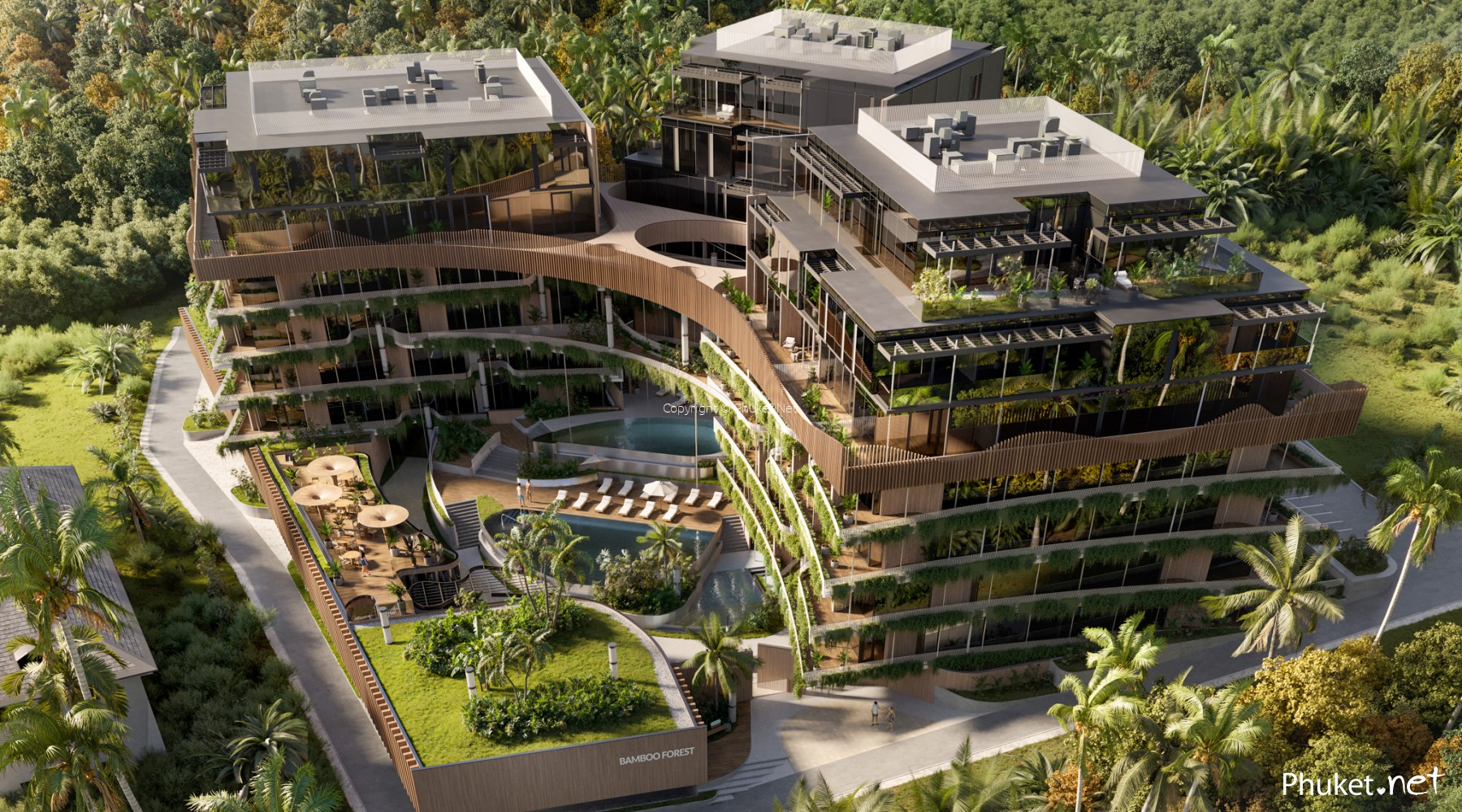 View of Modern Resort-style Condos near Layan Beach - Studio - Phuket Real ...